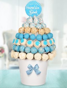 Blue Baby Yeni Doğan Bebek Meyve Sepeti ve Çikolatalar çiçek gönder