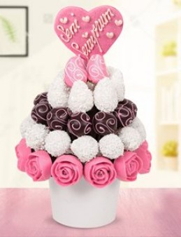 Pink Love Meyve Sepeti Meyve Sepeti ve Çikolatalar çiçek gönder