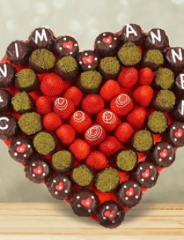 Mother Heart Meyve Sepeti ve Çikolatalar çiçek gönder