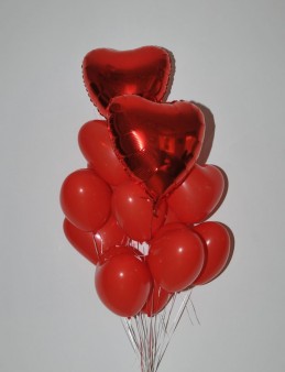 Kalp Şeklinde Balon Buketi 2  çiçek gönder