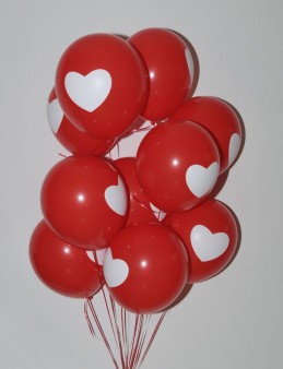 Kalp Desenli Balon Buketi   çiçek gönder