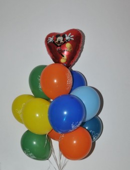 Micky'li Uçan Balon Buketi Balonlar çiçek gönder