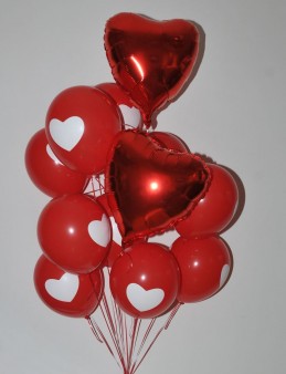 Kalp Desenli Balon Buketi 2  çiçek gönder