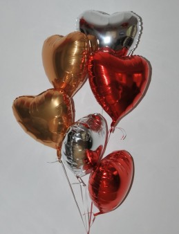 Uçan Kalpler 6 Adet Uçan Kalpli Balon  çiçek gönder