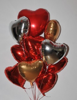 Renkli Kalpler Balon Buketi Balonlar çiçek gönder