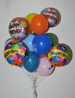 Renkli Happy Birthday Balon Buketi 3 Balonlar çiçek gönder