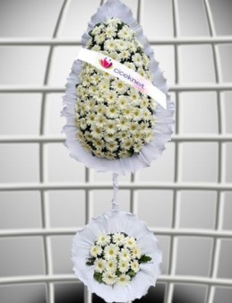 Beyaz Gerberalı Düğün ve Açılış Çiçeği Düğün Çelenkleri çiçek gönder