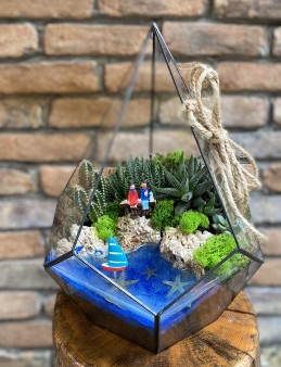 XL Boy Geometrik Terrarium Terarium çiçek gönder