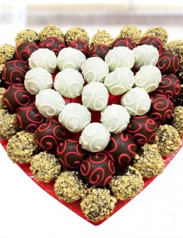 Truf Heart Meyve Sepeti ve Çikolatalar çiçek gönder
