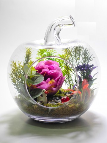 Renkli Dekoratif Yapay Teraryum Terarium çiçek gönder