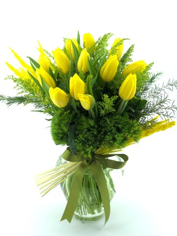 Sarı  Lale Aranjmanı Aranjmanlar çiçek gönder