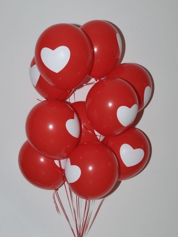 Kalp Desenli Balon Buketi  Balonlar çiçek gönder