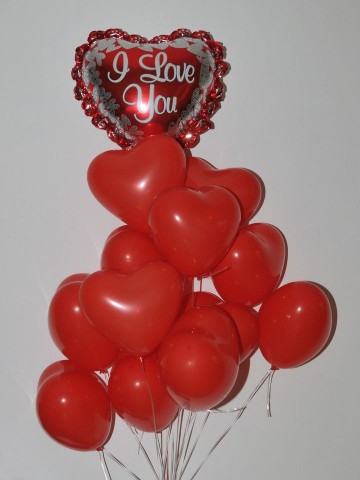 Seni Seviyorum Uçan Balon Buketi Balonlar çiçek gönder