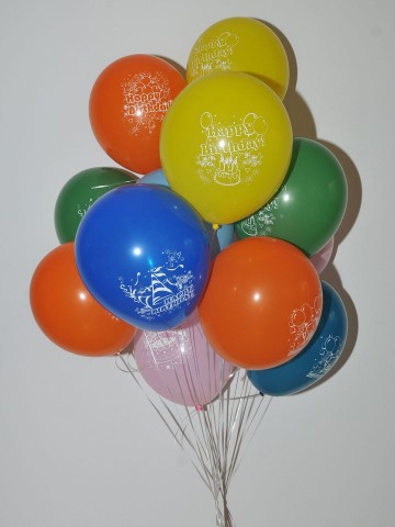 Renkli Happy Birthday Balon Buketi Balonlar çiçek gönder