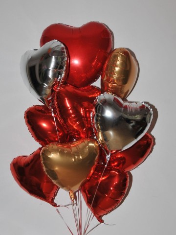 Renkli Kalpler Balon Buketi Balonlar çiçek gönder