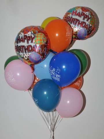 Renkli Happy Birthday Balon Buketi 2 Balonlar çiçek gönder