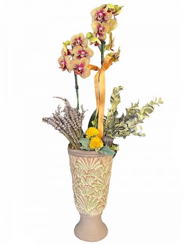 Özel Tasarım Vazoda Özel Renkli Orkide Orkideler çiçek gönder
