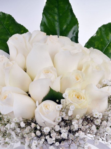 Vazoda 21 Beyaz Gül Aranjmanlar çiçek gönder