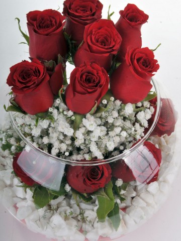 Aşk Masalı 11 Kırmızı Gül Aranjmanlar çiçek gönder
