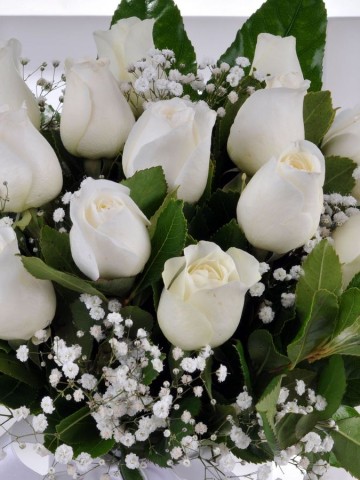 Masumiyetin 15 Beyaz Gülü Çiçek Aranjmanı Aranjmanlar çiçek gönder