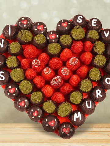 My Heart Meyve Sepeti Meyve Sepeti ve Çikolatalar çiçek gönder